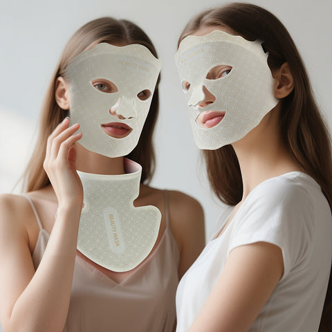7in 1 LED Color Light Mask Instrument, Use Face - Neck - Chest (93 + 80 LED Light Beads), 1800mAh Rechargeable Lithium Battery, The Controller Can Be Adjusted Light Color, Brightness, Time, Home Travel Essential to Carry The Beauty Tool