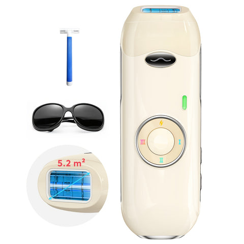 IPL Hair Removal Equipment For Women And Men - 5.2 Cm² Contact, Powerful Long-Lasting IPL Hair Removal At-home, With Ultra-fast Light Emission For Whole Body Use