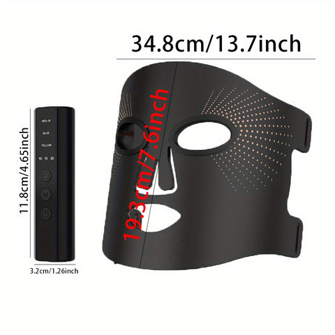 FDA Cleared 3 Modes Portable Led Face Mask Light With Remote, 850nm Mask With Timing Function At Home 180 LED Beads