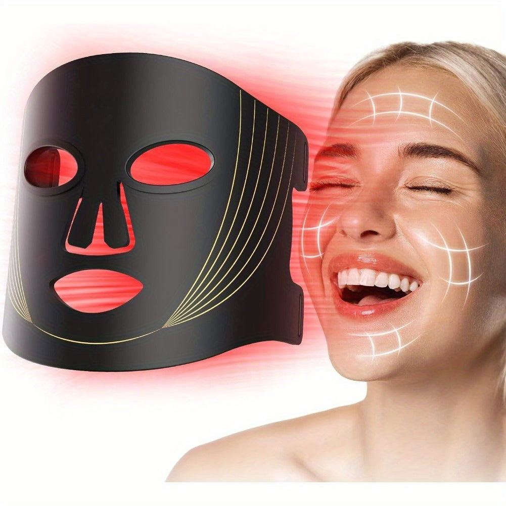 FDA Cleared 3 Modes Portable Led Face Mask Light With Remote, 850nm Mask With Timing Function At Home 180 LED Beads
