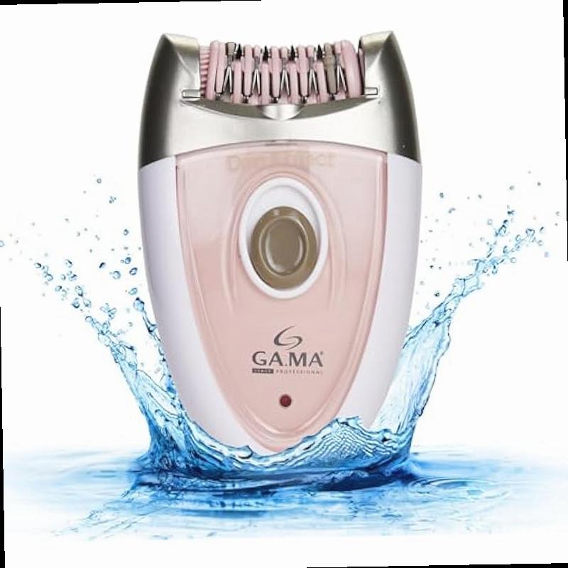 Epilady Gama Delicare Duo Rechargeable Epilator for Women Cordless Electric Hair Removal Device Hair Remover for Women Bikini Trimmer for Women Pubic Hair Dual Head Dual Volt 2 Speed LED Light