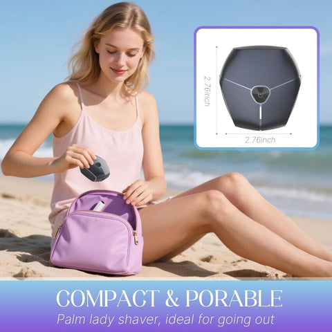 Women's Cordless Epilator Shaver - Painless Hair Removal Trimmer for Legs, Arms, Bikini & Underarms, Wet\u002FDry Use Portable Electronic Razor, Safe Shaving Device for Sensitive Beige, - (No Laser)