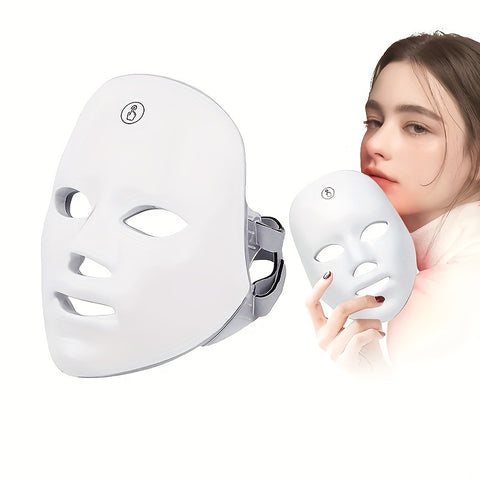 USB Rechargeable 7-color LED Face Mask Facial Care Tool