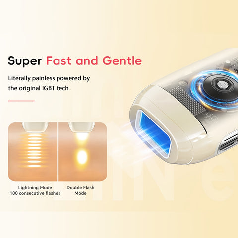 IPL Hair Removal Equipment For Women And Men - 5.2 Cm² Contact, Powerful Long-Lasting IPL Hair Removal At-home, With Ultra-fast Light Emission For Whole Body Use