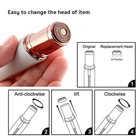 Facial Hair Remover for Women White Color with 6pcs Pack, Hair Removal Tool, Facial Hair Removal, Portable Grooming, Sleek Design, Easy to Use, Highquality Material, Smooth Finish, Beauty Device, Facial Epilator