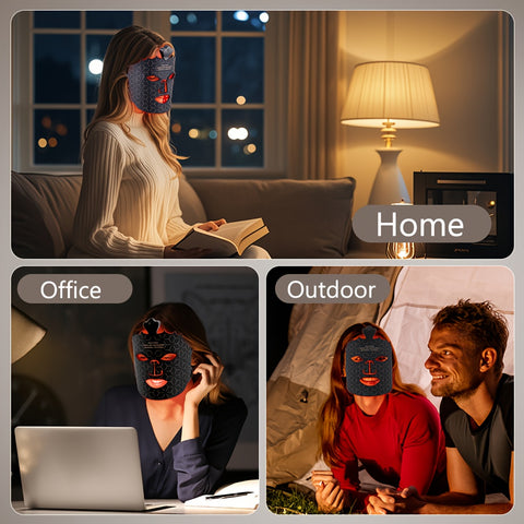 Fda Cleared, 7 Color Red Light Therapy Mask, LED Face Mask Light Therapy, Red Light Therapy For Face, Silicone Face Mask Skin Care At Home With Eye Protection Cushion For Anti Aging Wrinkles