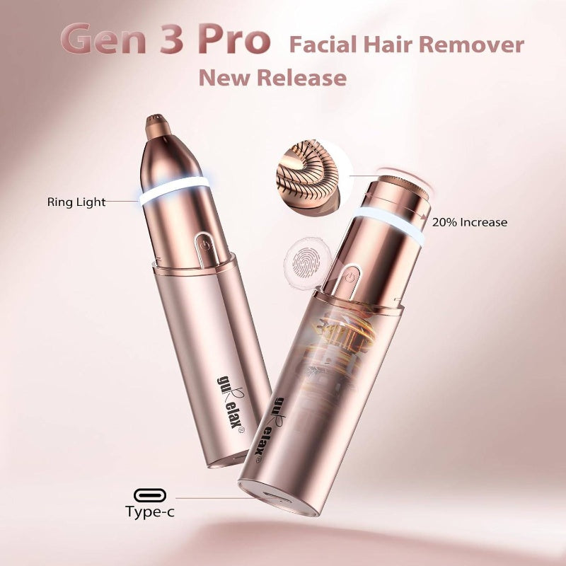 Beauty Epilator+ Hair Remover Women, Hair Removal Device Set, Portable Epilation System, Painless Shaver Body Face Chin Lip, Hair Removal Tool, Epilation System, Handheld Device, Sleek Grooming Tool, Durable Construction, Highquality Epilator