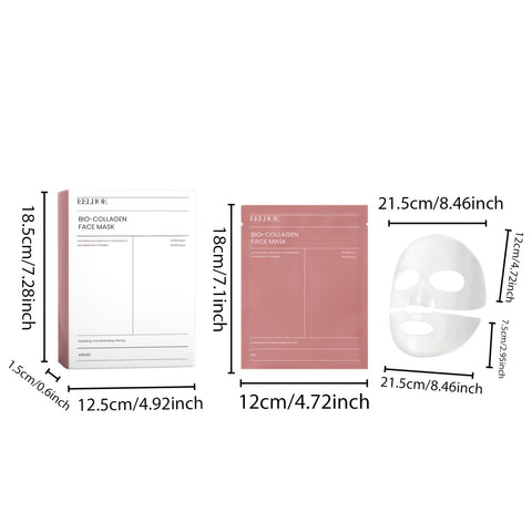 16 Pieces Of Collagen Masks, Containing Hyaluronic Acid And Collagen, To Firm The Light Beige, Korean Skincare Products, The Perfect Christmas Skincare Set, A Gift For Girls.