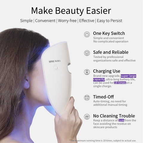 LED Face Mask, FDA-Registered Red Light Mask for Face, Infrared & Blue Light Modes for Skincare &, Wireless Light Relaxation Mask for Home Use (Miracle MAX RB-030)