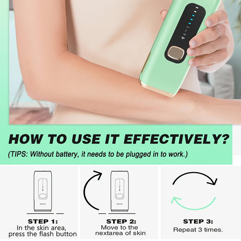 Gift for her IPL Hair Removal Device, Sarlisi IPL Hair Removal for Women & Men - Upgraded 999K Flashes Permanent Hair Remover, Full Body Use on Face Arms Legs Bikini Line, At-Home System