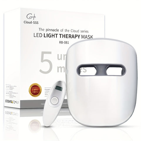 Cloud-SSS RB-081 | -Grade 8-Color LED Light Mask - Wireless, Comfortable, And Designed for Daily Home Skincare - Red & Infrared (630nm\u002F820nm) for Skin, Reduction, And Light Beige