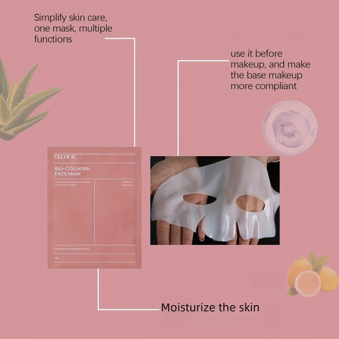16 Pieces Of Collagen Masks, Containing Hyaluronic Acid And Collagen, To Firm The Light Beige, Korean Skincare Products, The Perfect Christmas Skincare Set, A Gift For Girls.