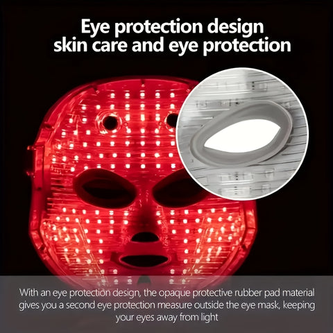 7-color Rechargeable LED Face Mask for Light Beige Care And Facial Skincare, Perfect for Mother's Day, Thanksgiving, Gifts, Girlfriends, Best Friends, And Mothers