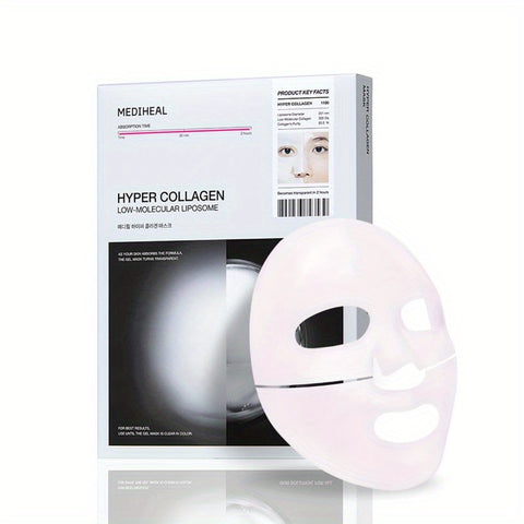 Mediheal Hyper Collagen_Collagen Real Deep Mask 4pcs Collagen Gel Mask for Multilifting Care Achieves Bouncy Light Beige Boosts Pore Elasticity 30mins Quick Care Extra Hydration