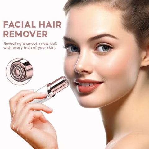 Facial Hair Remover for Women White Color with 6pcs Pack, Hair Removal Tool, Facial Hair Removal, Portable Grooming, Sleek Design, Easy to Use, Highquality Material, Smooth Finish, Beauty Device, Facial Epilator