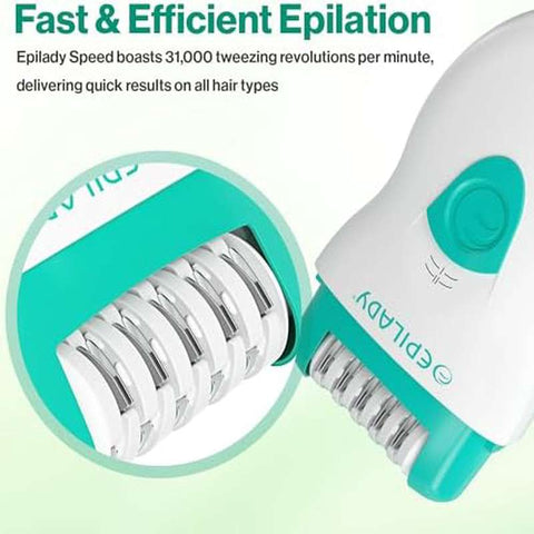 Epilady 2-in-1 Full-Body & Facial Epilator Bundle for Women - Corded\u002F- (AA Not Included) Hair Removal Device with Speed & Esthetic Modes, 31,000 RPM Epilator for Legs, Arms, Face, Bikini Line, Sensitive Beige