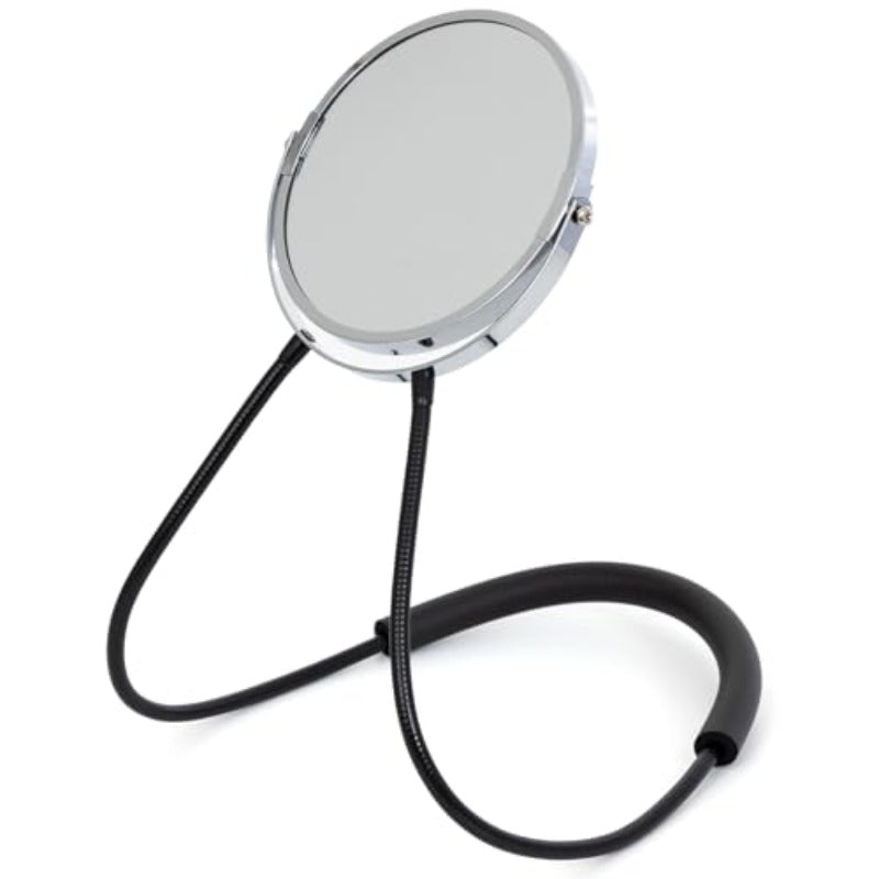 Double Sided Mirror with 5X Magnification & 360° Swivel - Adjustable Gooseneck Arm (Up to 18\