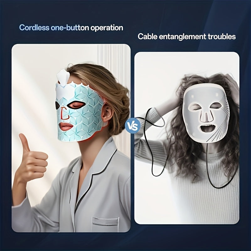 Red Light Mask, Suitable for Women, 7 Colors, Facial Mask Skincare, Home Wireless Device, Skin Care Mask
