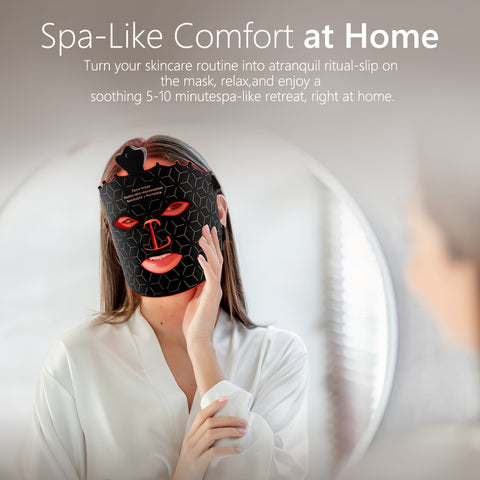 Fda Cleared, 7 Color Red Light Therapy Mask, LED Face Mask Light Therapy, Red Light Therapy For Face, Silicone Face Mask Skin Care At Home With Eye Protection Cushion For Anti Aging Wrinkles