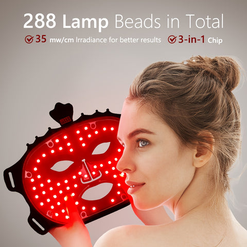 Fda Cleared, 7 Color Red Light Therapy Mask, LED Face Mask Light Therapy, Red Light Therapy For Face, Silicone Face Mask Skin Care At Home With Eye Protection Cushion For Anti Aging Wrinkles