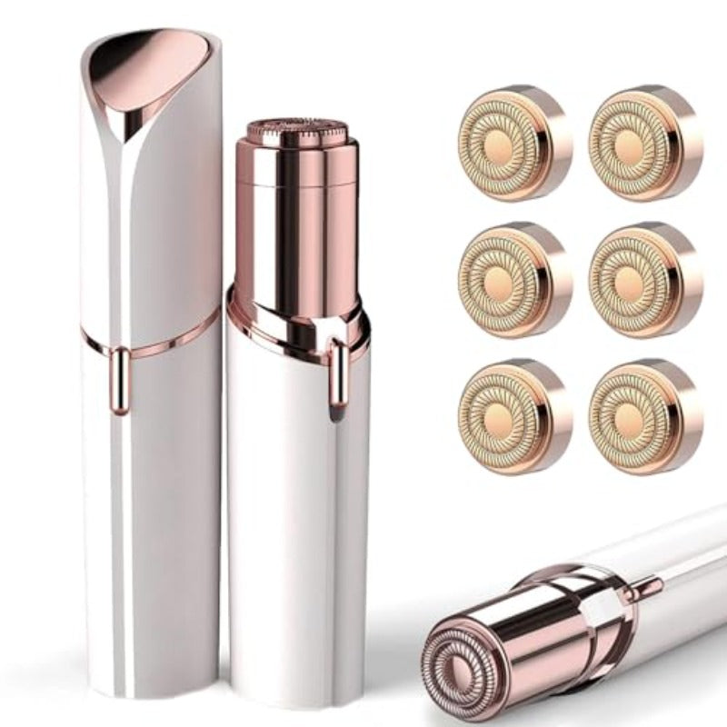 Facial Hair Remover for Women White Color with 6pcs Pack, Hair Removal Tool, Facial Hair Removal, Portable Grooming, Sleek Design, Easy to Use, Highquality Material, Smooth Finish, Beauty Device, Facial Epilator