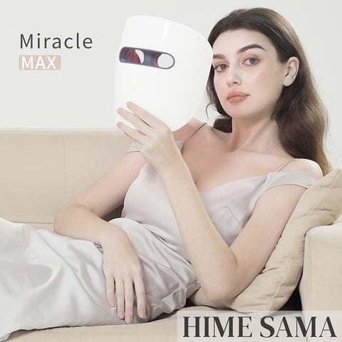 LED Face Mask, FDA-Registered Red Light Mask for Face, Infrared & Blue Light Modes for Skincare &, Wireless Light Relaxation Mask for Home Use (Miracle MAX RB-030)
