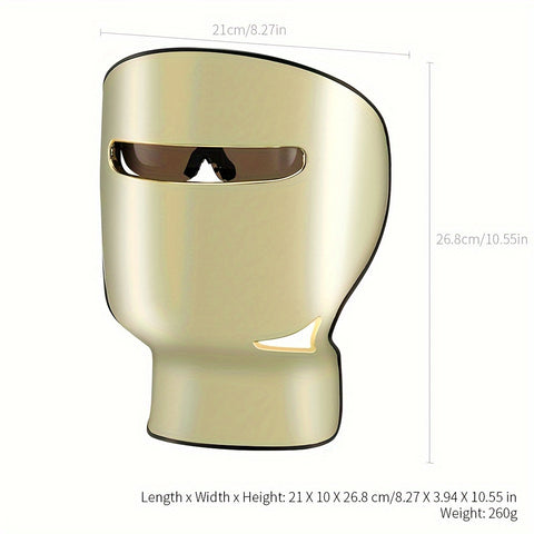 GYH RB-008G (3000mAh) | 8-Color LED Light Relax Mask with Neck Part & Handheld Light Wand - Infrared & Red Light Relax for Face, Wireless, Lightweight, Wrinkle Reduction & Resistance, suitable for home, travel, salon & spa, etc., Perfect Gift for Women
