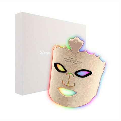Fda Cleared, 7 Color Red Light Therapy Mask, LED Face Mask Light Therapy, Red Light Therapy For Face, Silicone Face Mask Skin Care At Home With Eye Protection Cushion For Anti Aging Wrinkles