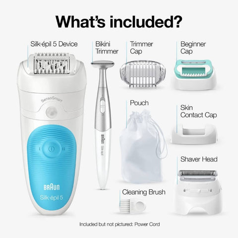 Epilator Silk - pil 5 5 - 810, Hair Removal Device, Epilator Women, Shaver Bikini Trimmer, Cordless,, Wet Dry
