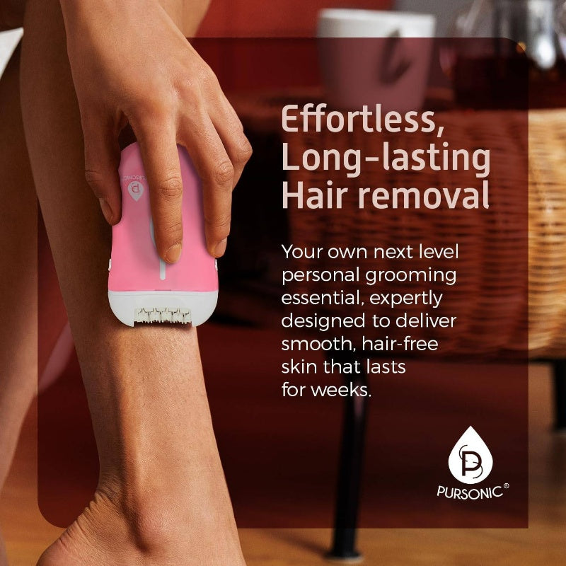 Fe120P Cordless Epilator with 40 Tweezers - Rechargeable 2 Speed Epilators Hair Removal Women - Compact Hair Removal Device Arms, Underarms Bikini Area Pink, Bikini Area Hair Remover, Facial Hair Tweezing, Compact Epilator Device, Dual Speed Epilator