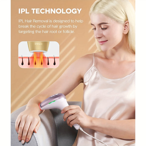 Innza IPL Hair Removal for Women At-Home, Upgraded to 999, 000 Flashes Painless Hair Remover, Facial Hair Removal Device for Armpits Legs Arms Bikini Line