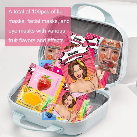 Facial Mask Set Comes Withmakeup Box Snail Mucin Mask Skincare Mask Skin Repair