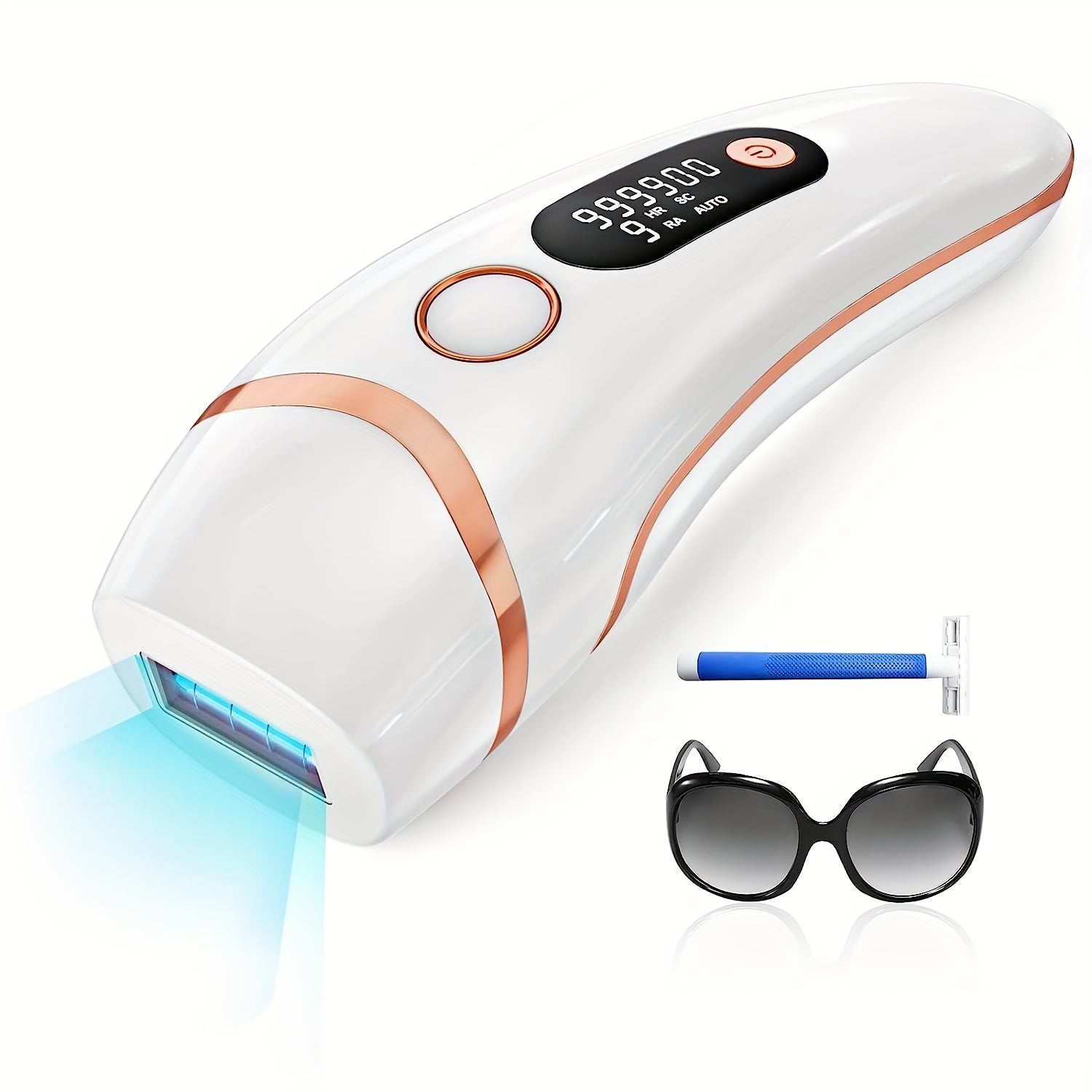 LYSMOSKI IPL Hair Removal LYSMOSKI IPL Hair Removal Device with 3 Functions (HR\u002FSC\u002FRA), 9 Levels & 2 Light Modes | 999,900 Flashes for Face, Body, Bikini & Underarms - Ideal Valentine's Day Gift for Women & Men
