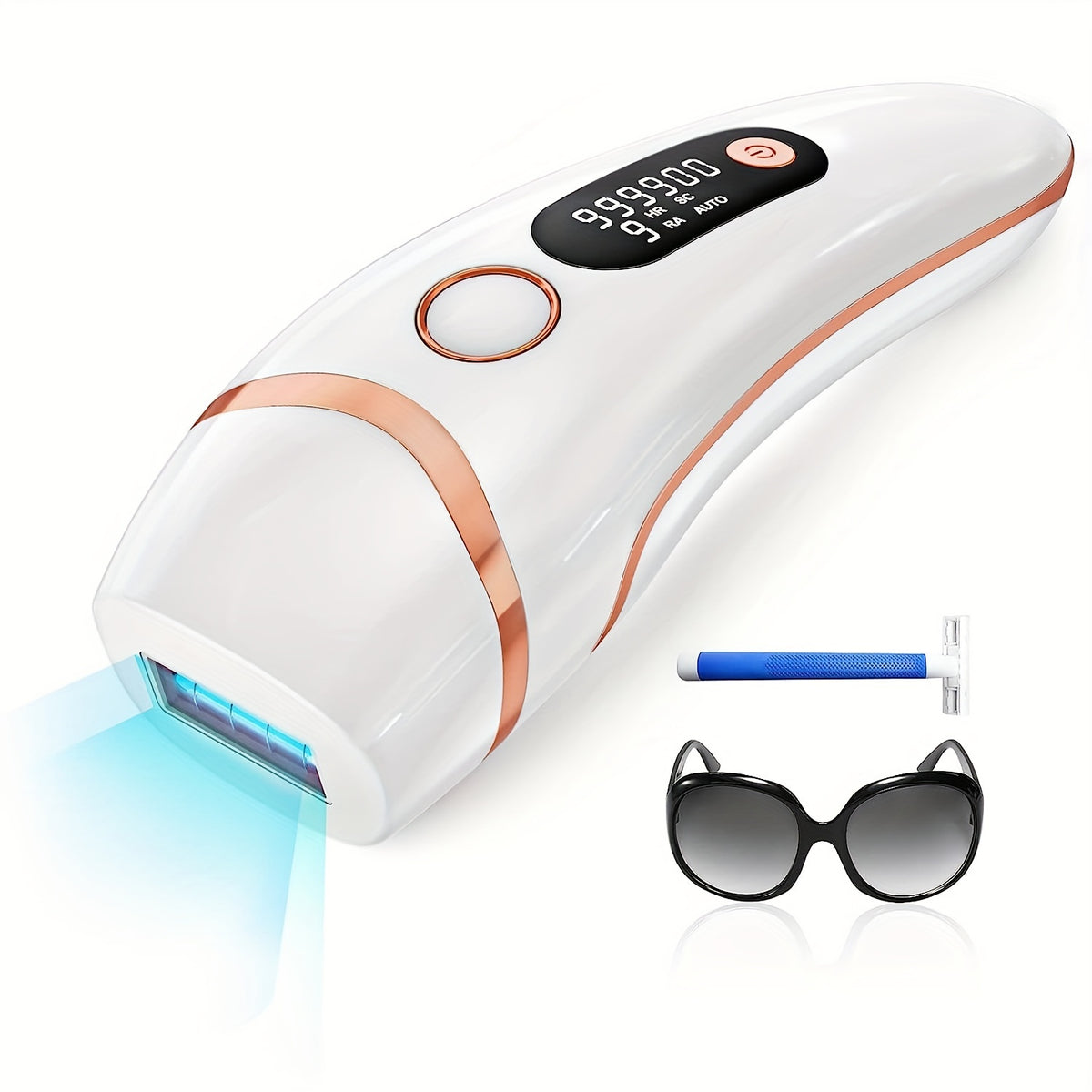 LYSMOSKI IPL Hair Removal LYSMOSKI IPL Hair Removal Device with 3 Functions (HR\u002FSC\u002FRA), 9 Levels & 2 Light Modes | 999,900 Flashes for Face, Body, Bikini & Underarms - Ideal Valentine's Day Gift for Women & Men
