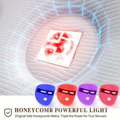 LED Face Mask Facial Care Tool Red Light Therapy Mask for Face for Skincare at Home Travel