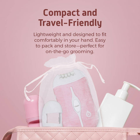 Fe120P Cordless Epilator with 40 Tweezers - Rechargeable 2 Speed Epilators Hair Removal Women - Compact Hair Removal Device Arms, Underarms Bikini Area Pink, Bikini Area Hair Remover, Facial Hair Tweezing, Compact Epilator Device, Dual Speed Epilator
