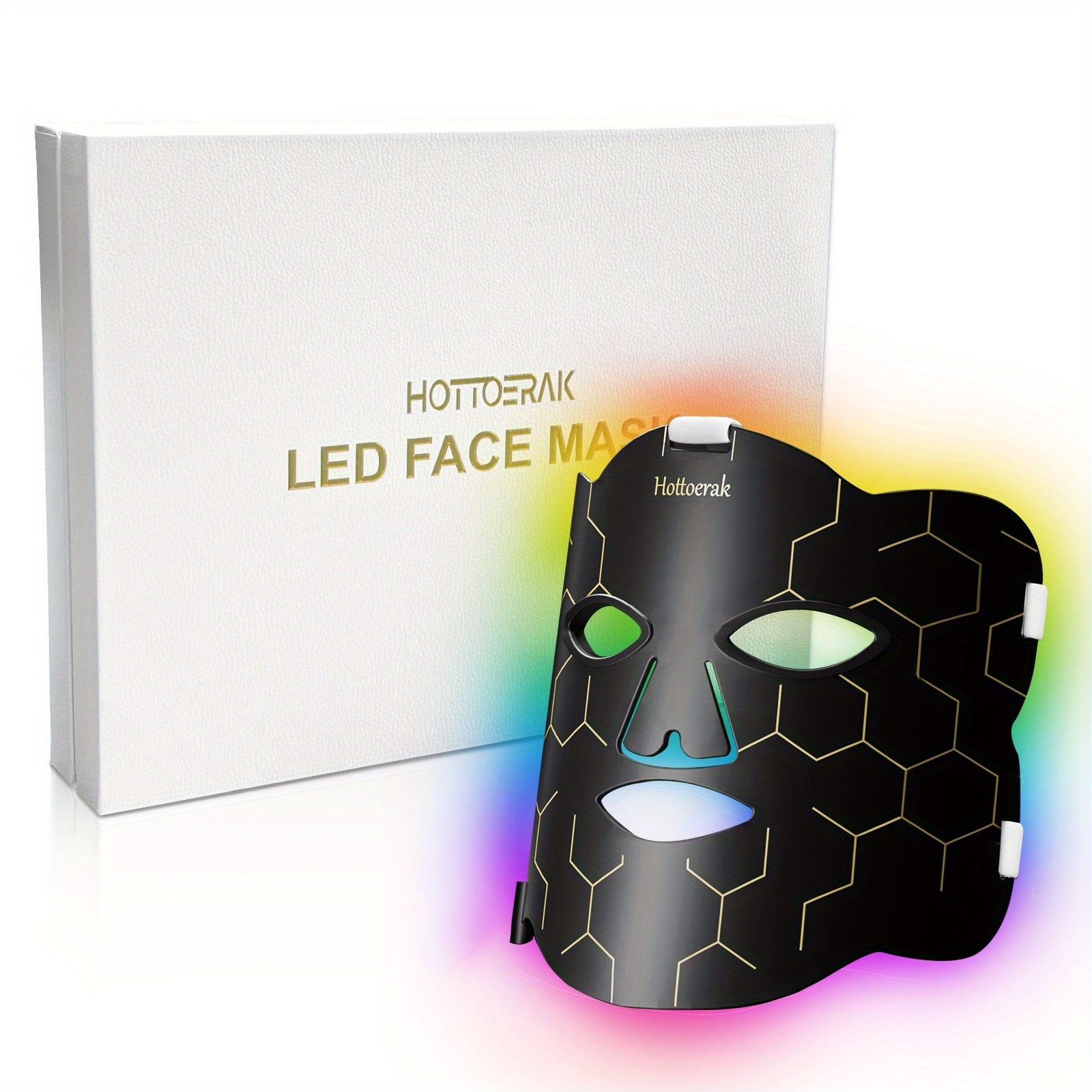 Seven Color Silicone Flexible LED Facial Mask, 10\u002F15\u002F20 Minute Timer, Portable Facial Tool With Timer Settings, For Home And Travel, Best Valentine'S Day Gift, Birthday Gift, Surprise Gift For Girlfriend, Wife