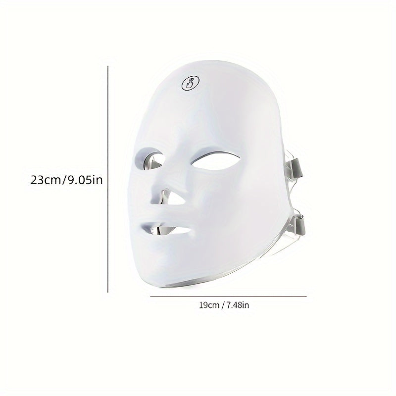 USB Rechargeable 7-color LED Face Mask Facial Care Tool
