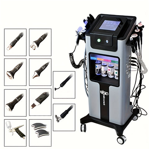 Refreshing Summer Skin Care-Beauty Instrument Hydrographic Instrument 11 in 1\u002F10 in 1, Spray Scrub, Moisturising Toning, Exfoliation, Matching Advanced Mask, Suitable for Beauty Salon\u002FHome\u002FUnit, Preferred Gift