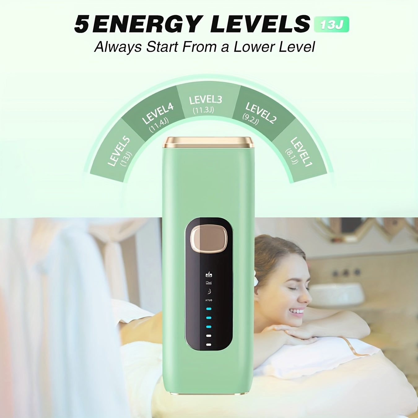 Gift for her IPL Hair Removal Device, Sarlisi IPL Hair Removal for Women & Men - Upgraded 999K Flashes Permanent Hair Remover, Full Body Use on Face Arms Legs Bikini Line, At-Home System